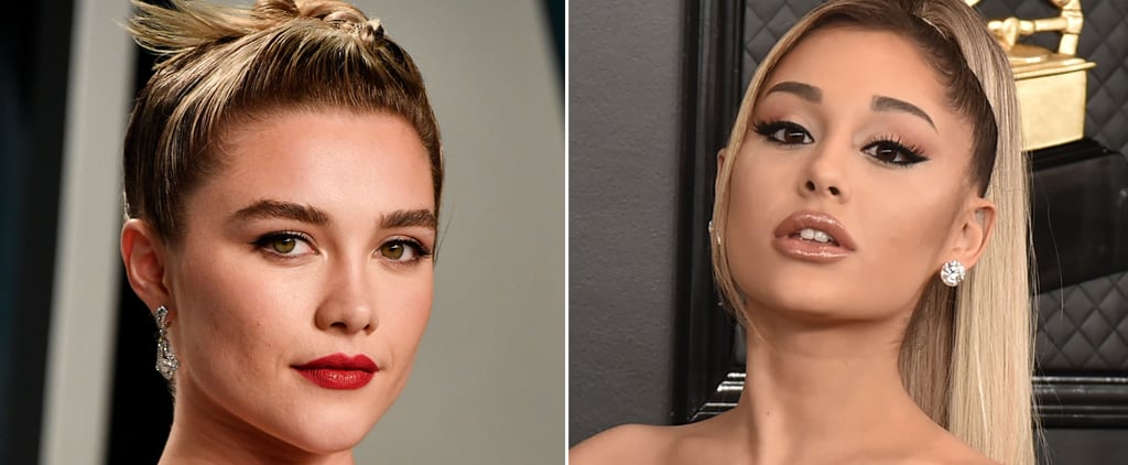 Florence Pugh Reacts to Beauty Package From Ariana Grande