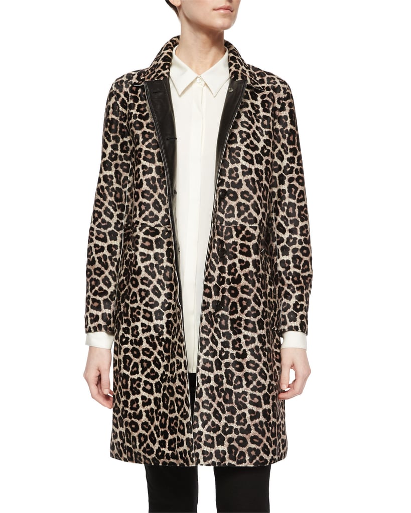 theory leopard coat