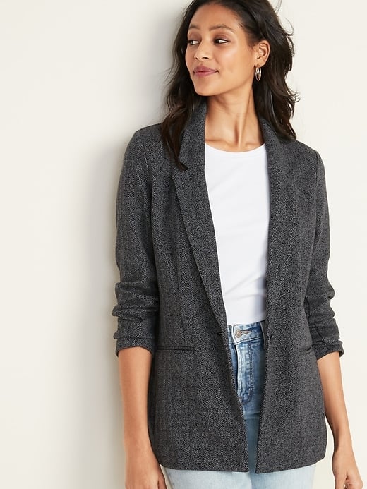 Patterned Boyfriend Blazer