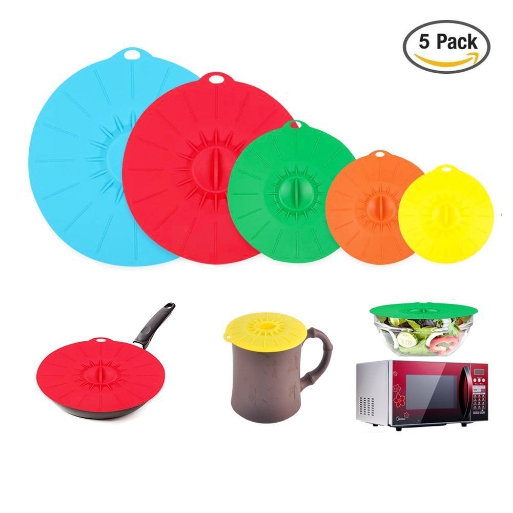 Silicone Suction Lids Set of 5 (£12)