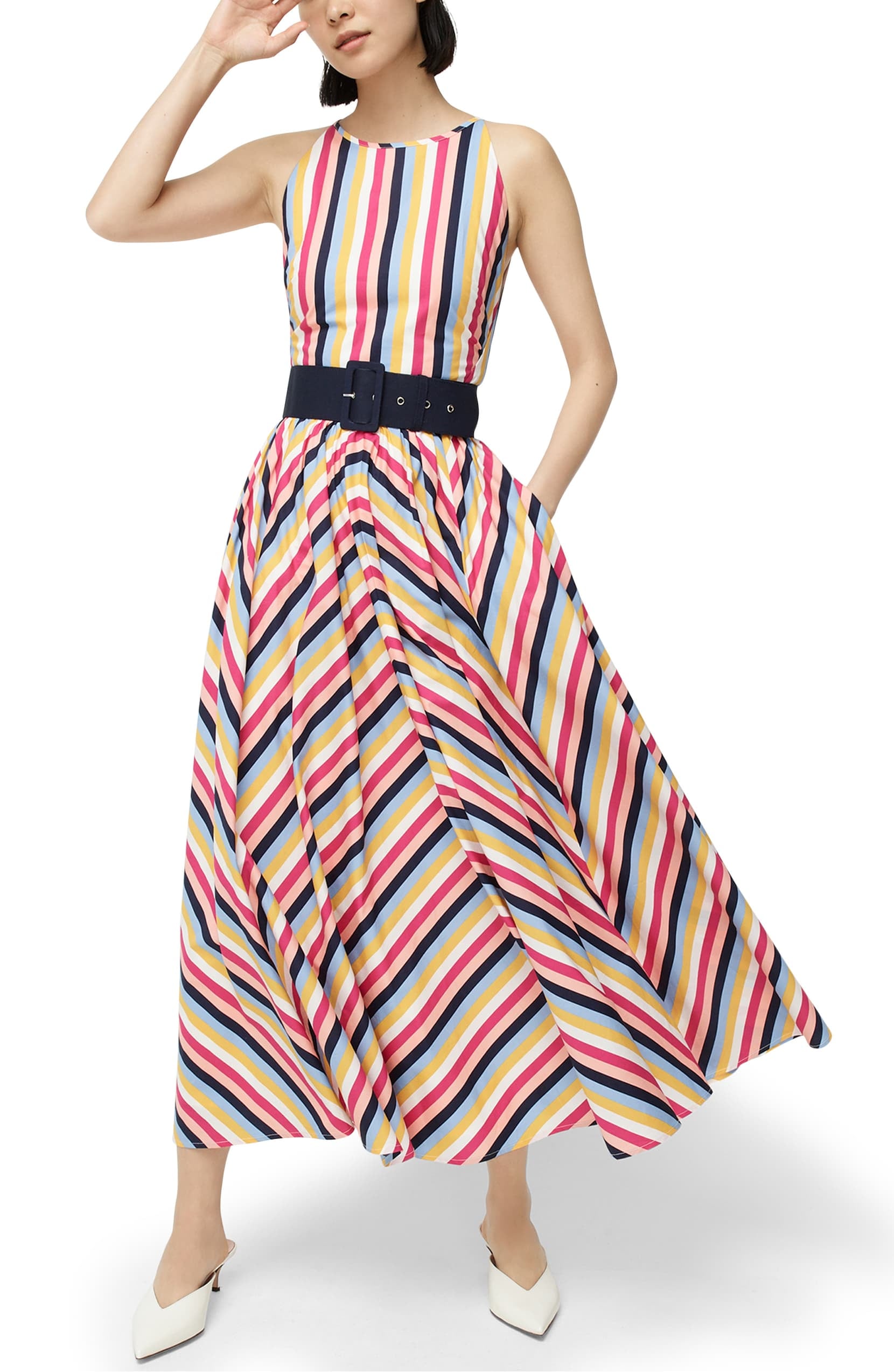 J crew rainbow stripe dress clearance