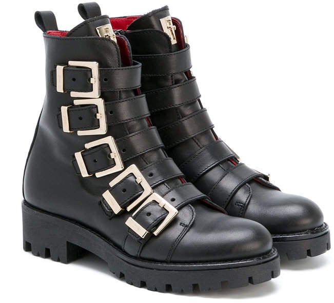 Cesare Paciotti Buckled Combat Boots