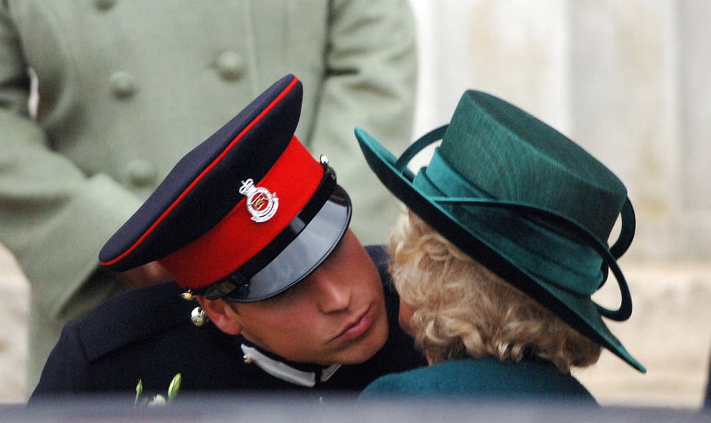 In December 2006, William kissed Camilla goodbye after the Sovereign's Parade in England.