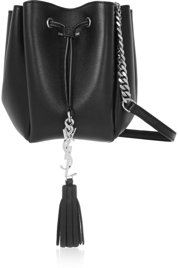 Saint Laurent Monogramme Bourse Mini Leather Bucket Bag ($995)