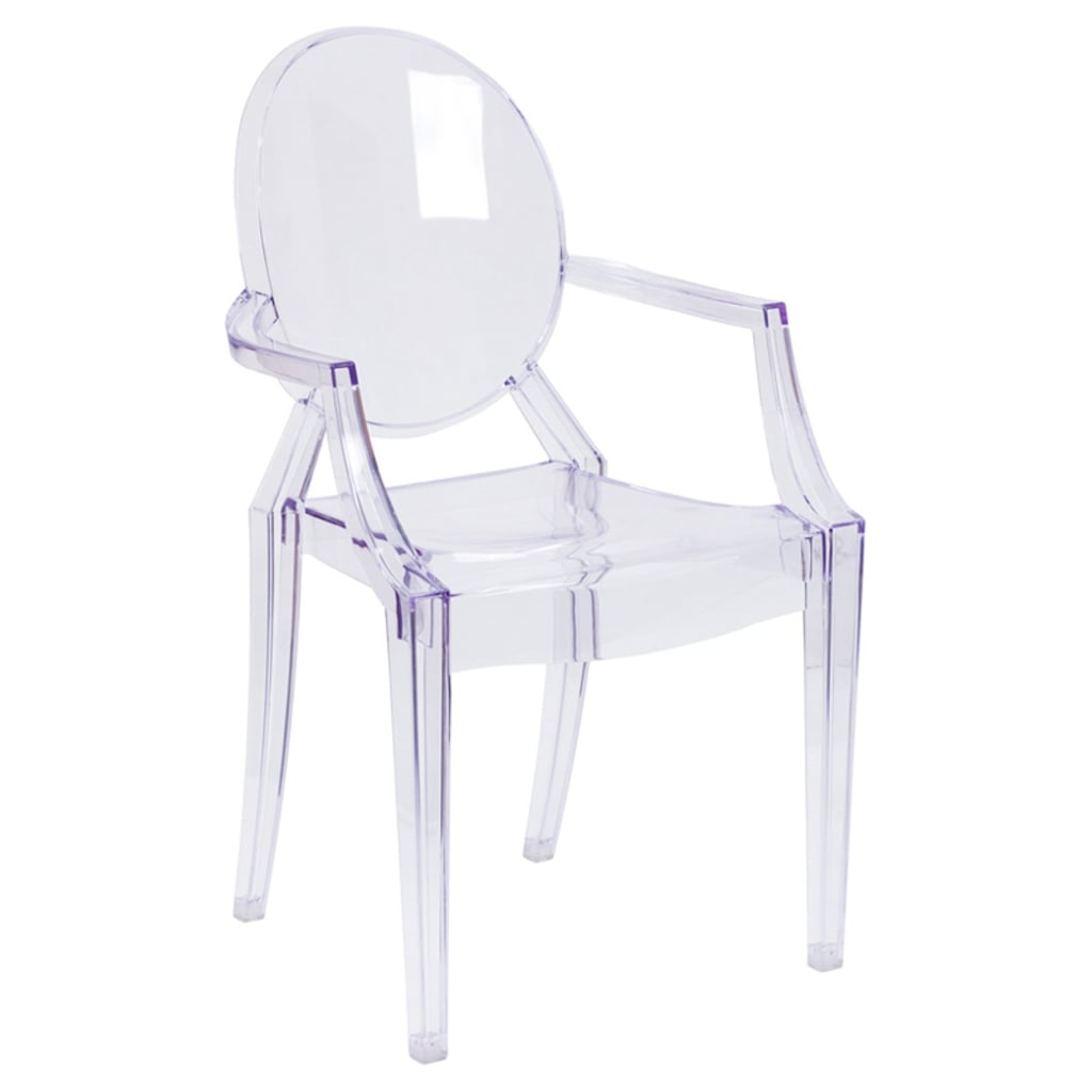 Flash Furniture Transparent Crystal Ghost Chair With Arms