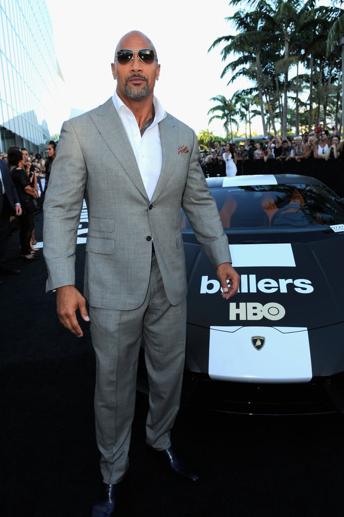 Dwayne Johnson and His Family at Ballers Premiere July 2016