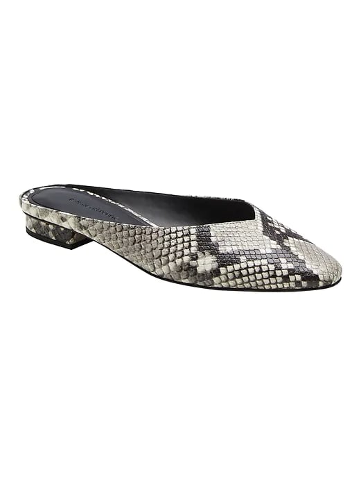 Snakeskin mule slides on sale