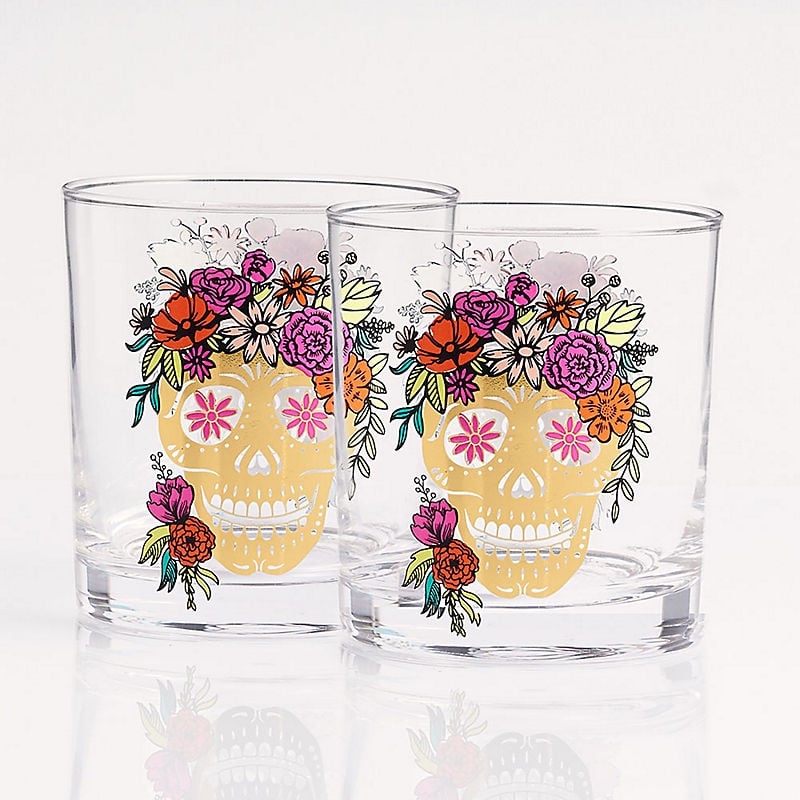 Floral Skull Tumblers
