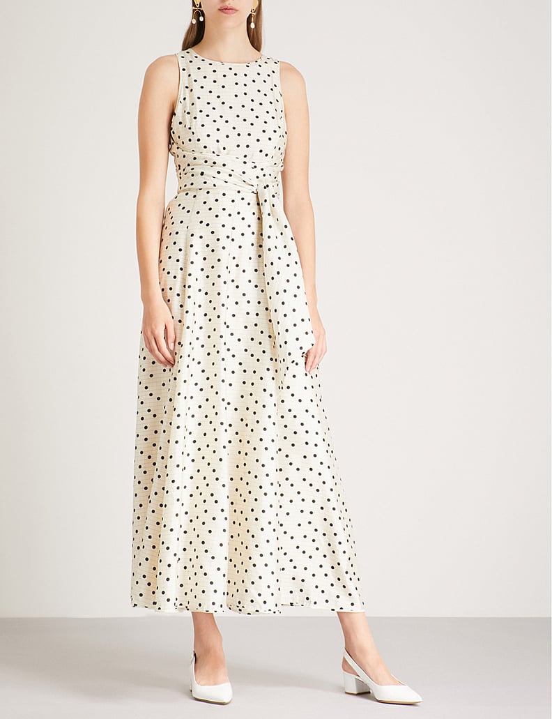 Diane von Furstenberg Polka Dot Print Silk Midi Dress