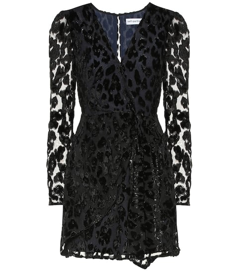 Self-Portrait Leopard Devoré Minidress
