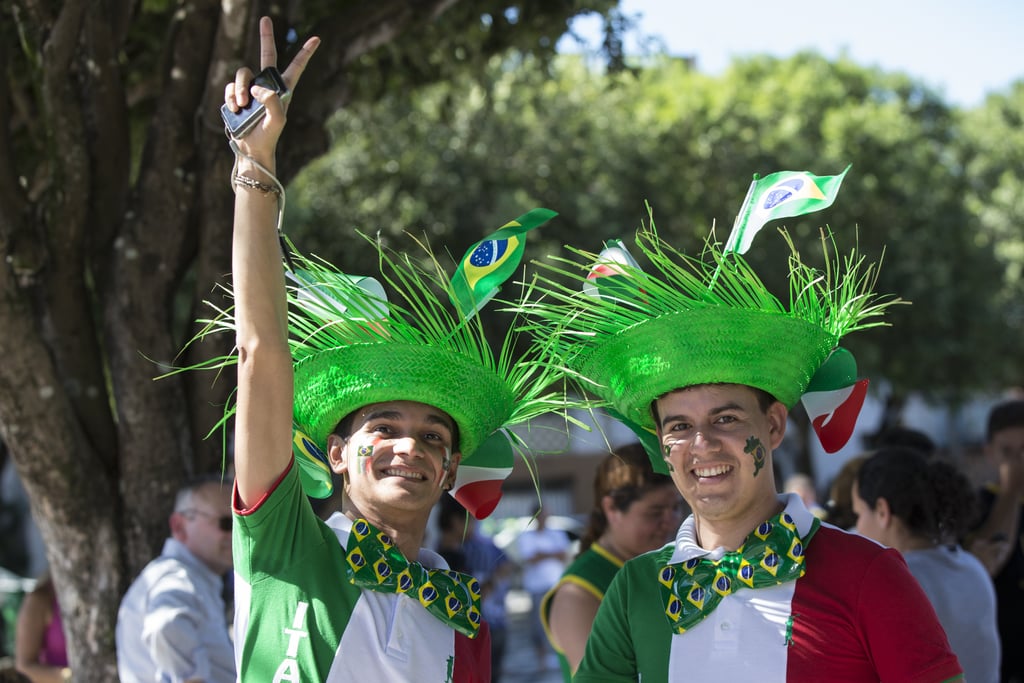 Italian football fans showed their support in Manaus, Brazil.