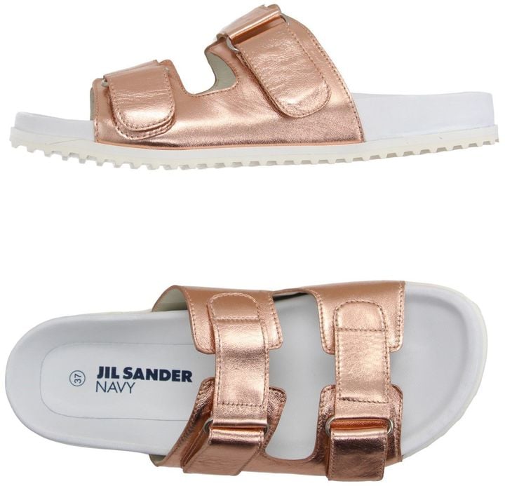Buckle up! Jil Navy ($200) are ready for your soles. Forget Rose Gold — We're All About These Copper Sandals | Fashion Photo 5