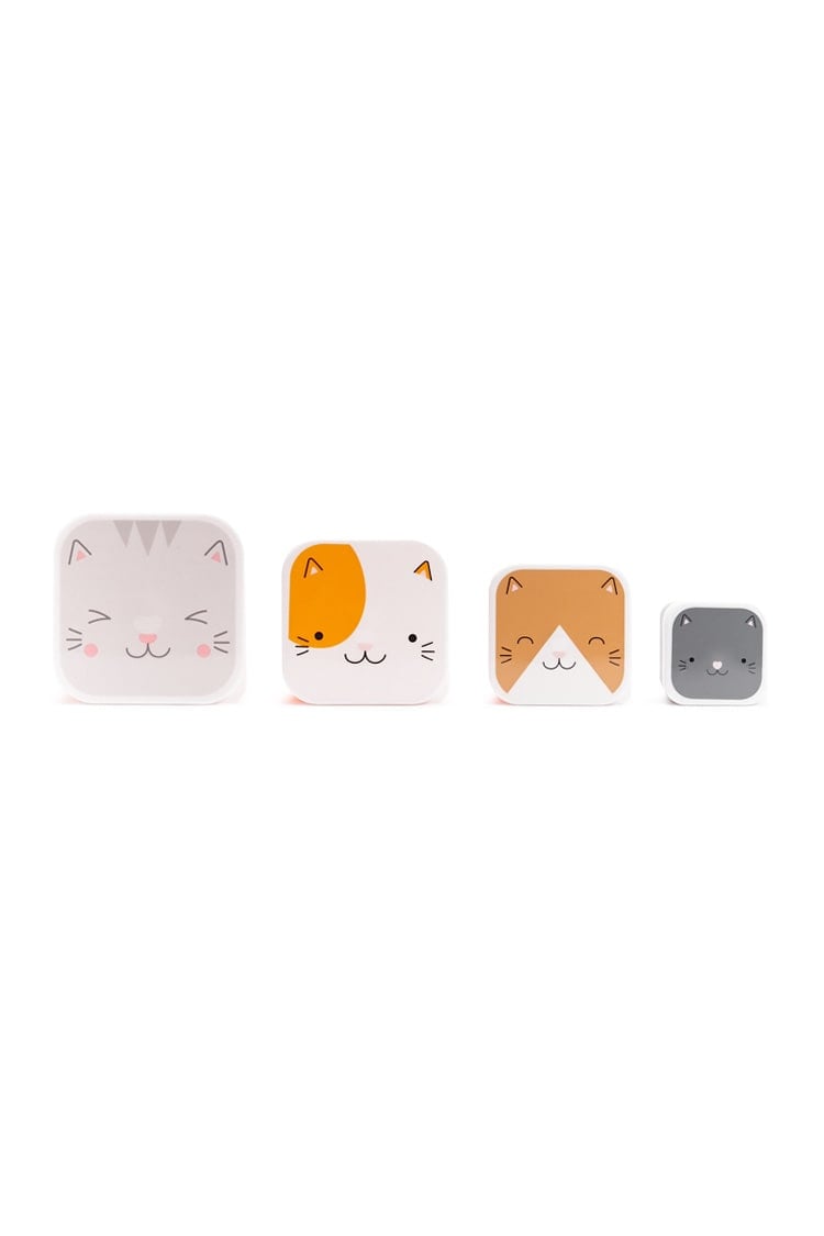 Cat Face Food Container Set