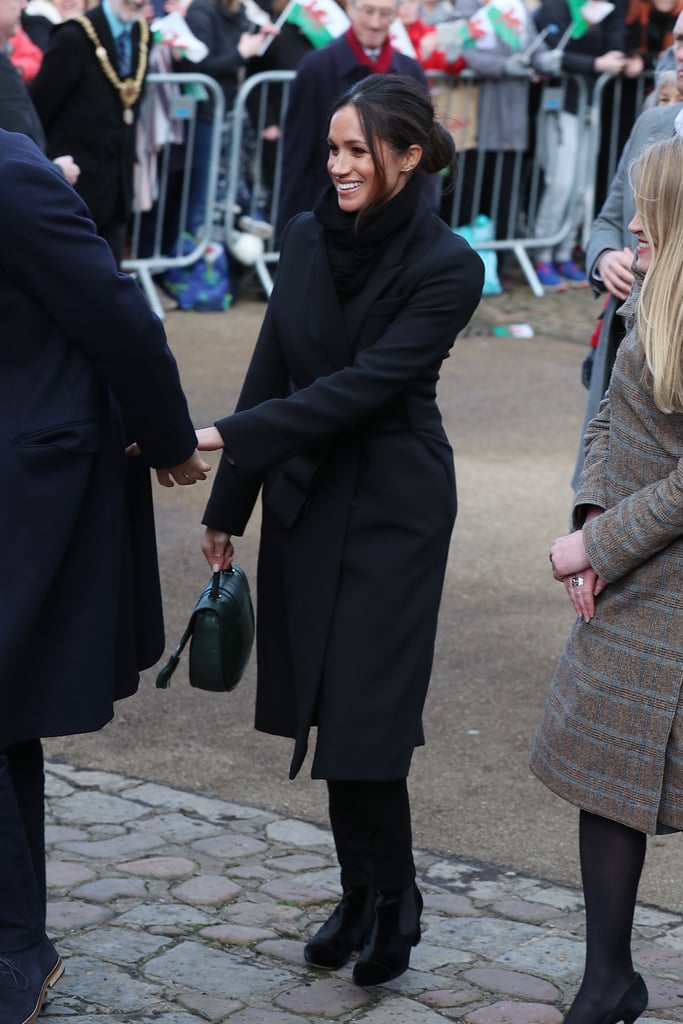 January: Meghan and Harry met with fans and visited with kids in Cardiff, Wales.