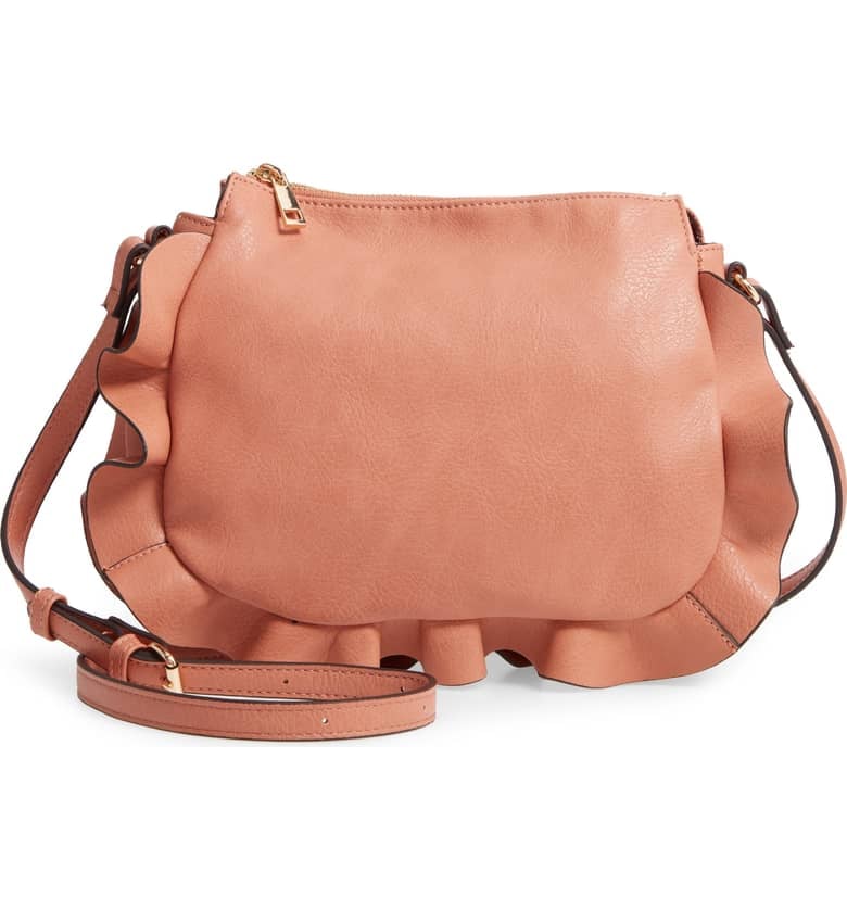 Sole Society Arwen Ruffle Trim Faux Leather Crossbody Bag | Best Bags ...