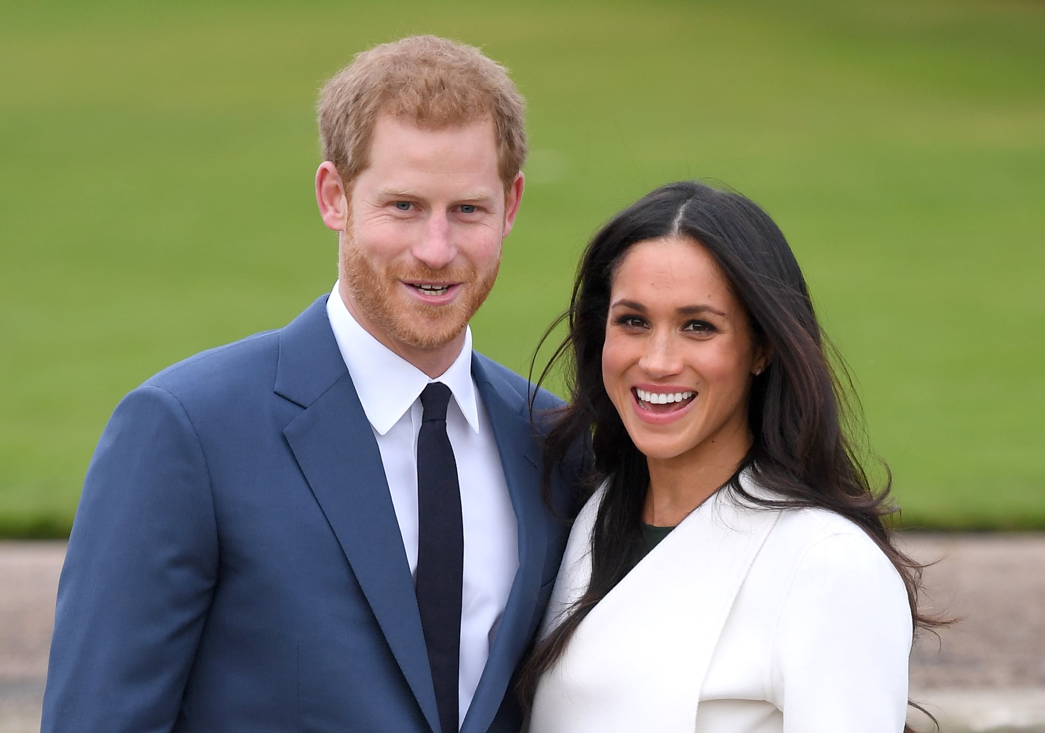 LONDON, ENGLAND - NOVEMBER 27:  Prince Harry and Meghan Markle attend an official photocall to announce their engagement at The Sunken Gardens at Kensington Palace on November 27, 2017 in London, England.  Prince Harry and Meghan Markle have been a couple officially since November 2016 and are due to marry in Spring 2018.  (Photo by Karwai Tang/WireImage)