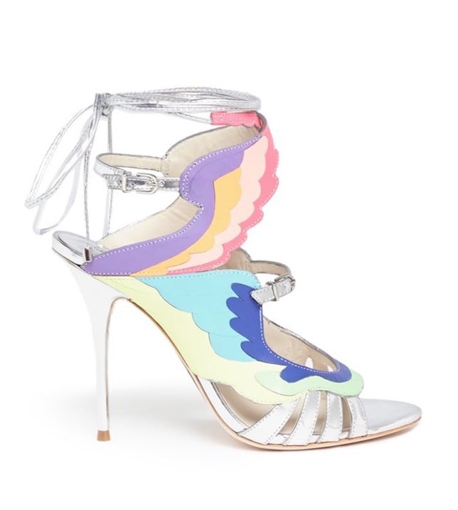 Sophia Webster Fire Bird Wing Mirror Leather Sandals