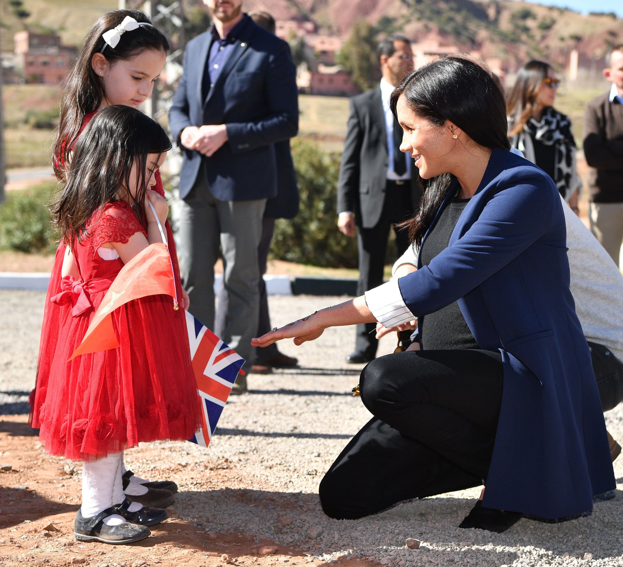 Prince Harry And Meghan Markle With Kids In Morocco Pictures Popsugar Celebrity