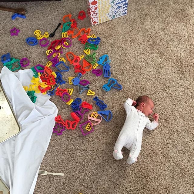 Baby vs. cookie cutters.