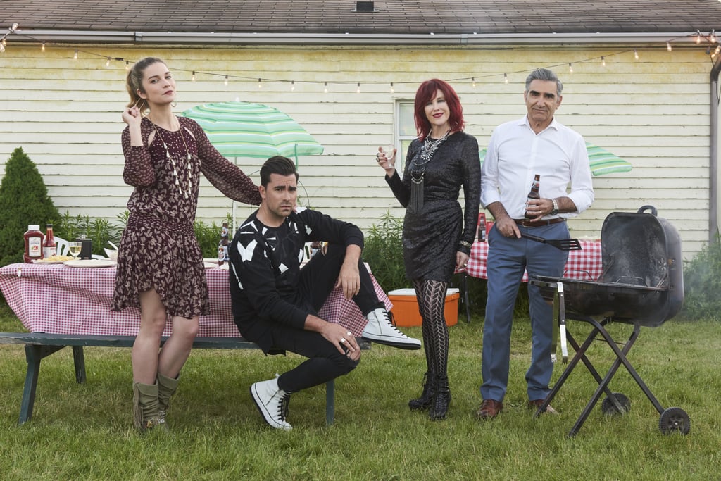 David Rose's Geometric Sweater on "Schitt's Creek"