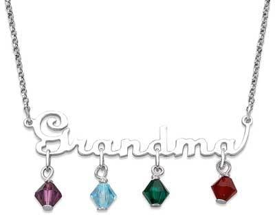 Grandma Birthstone Necklace
