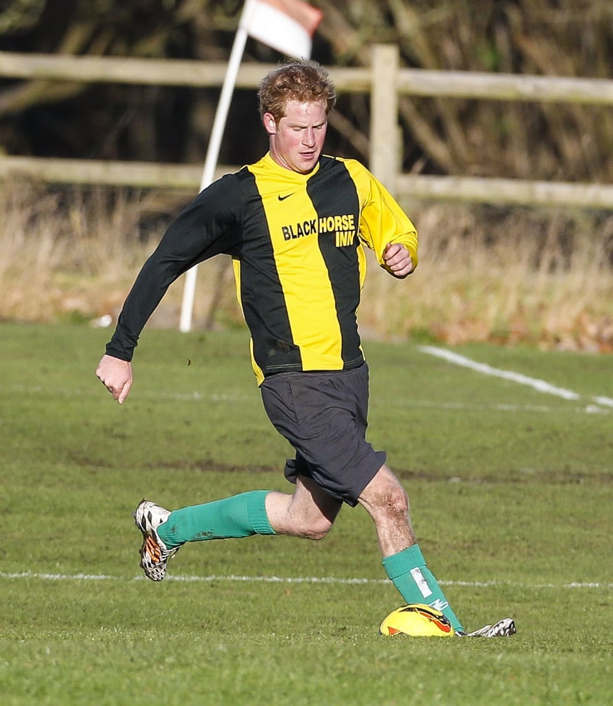 Prince Harry Playing Soccer on Christmas Eve 2014