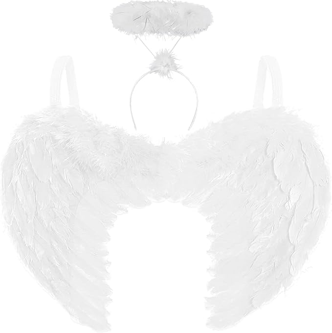Redstar Fancy Dress White Angel Wings
