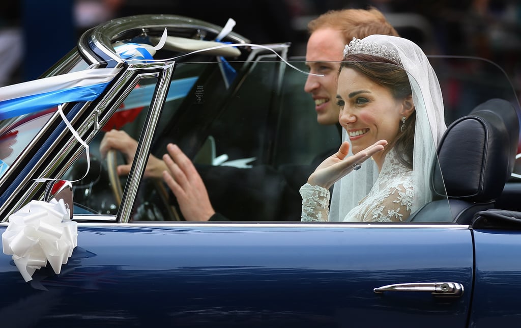 Five years ago, on April 29, Prince William and Kate Middleton shared their wedding with the world. But the newly christened Duke and Duchess of Cambridge still found ways to sneak in sweet, private moments amid the madness. Prince William whispered to his bride during their carriage ride and had his breath taken away by Kate as she walked down the aisle. Take a look at those moments and more sweet photos from their big day below!