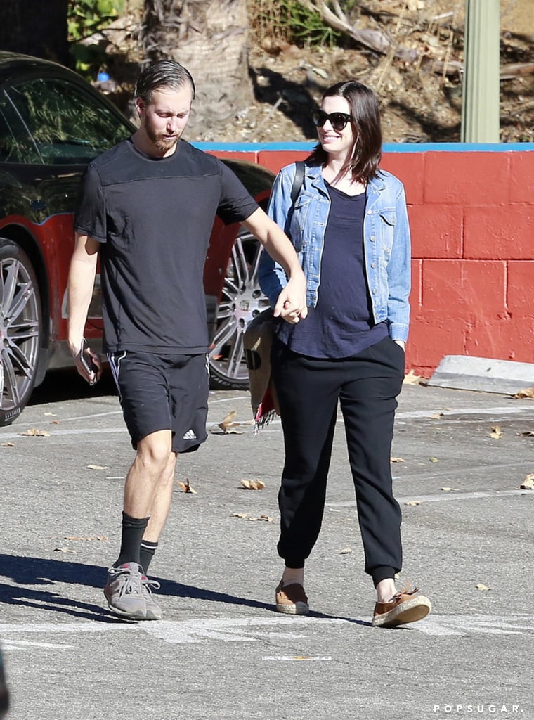 Anne Hathaway and Adam Shulman in LA After Pregnancy News