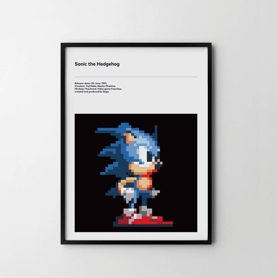 Sonic the Hedgehog Video Game Poster