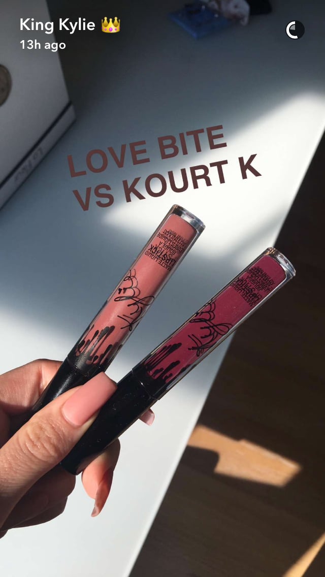 Comparison of Kylie Lip Kits in Love Bite and Kourt K