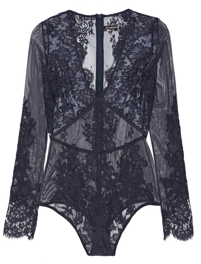 I.D. Sarrieri Stretch-Tulle and Chantilly Lace Bodysuit ($820)