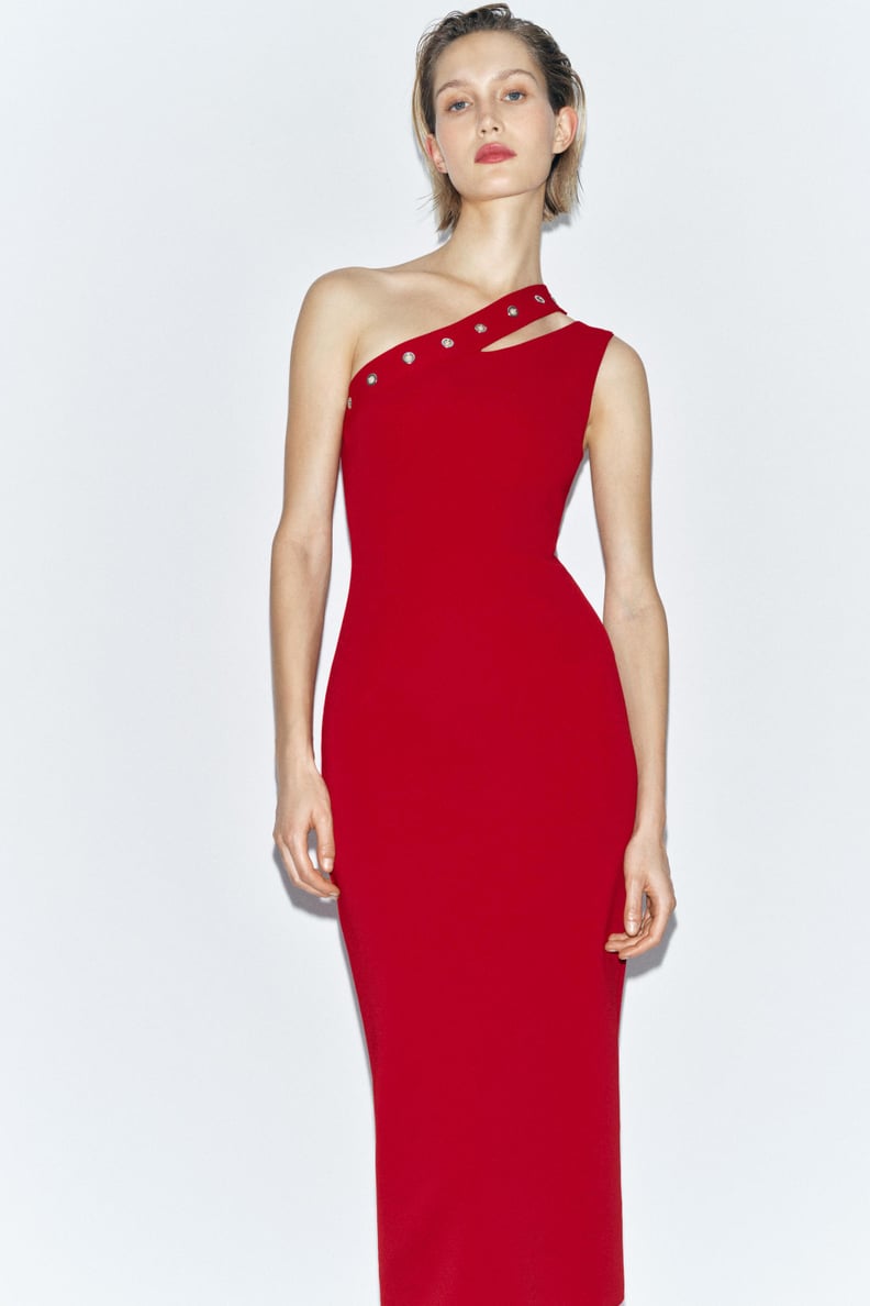  Zara Asymmetric Contouring Stretch Dress