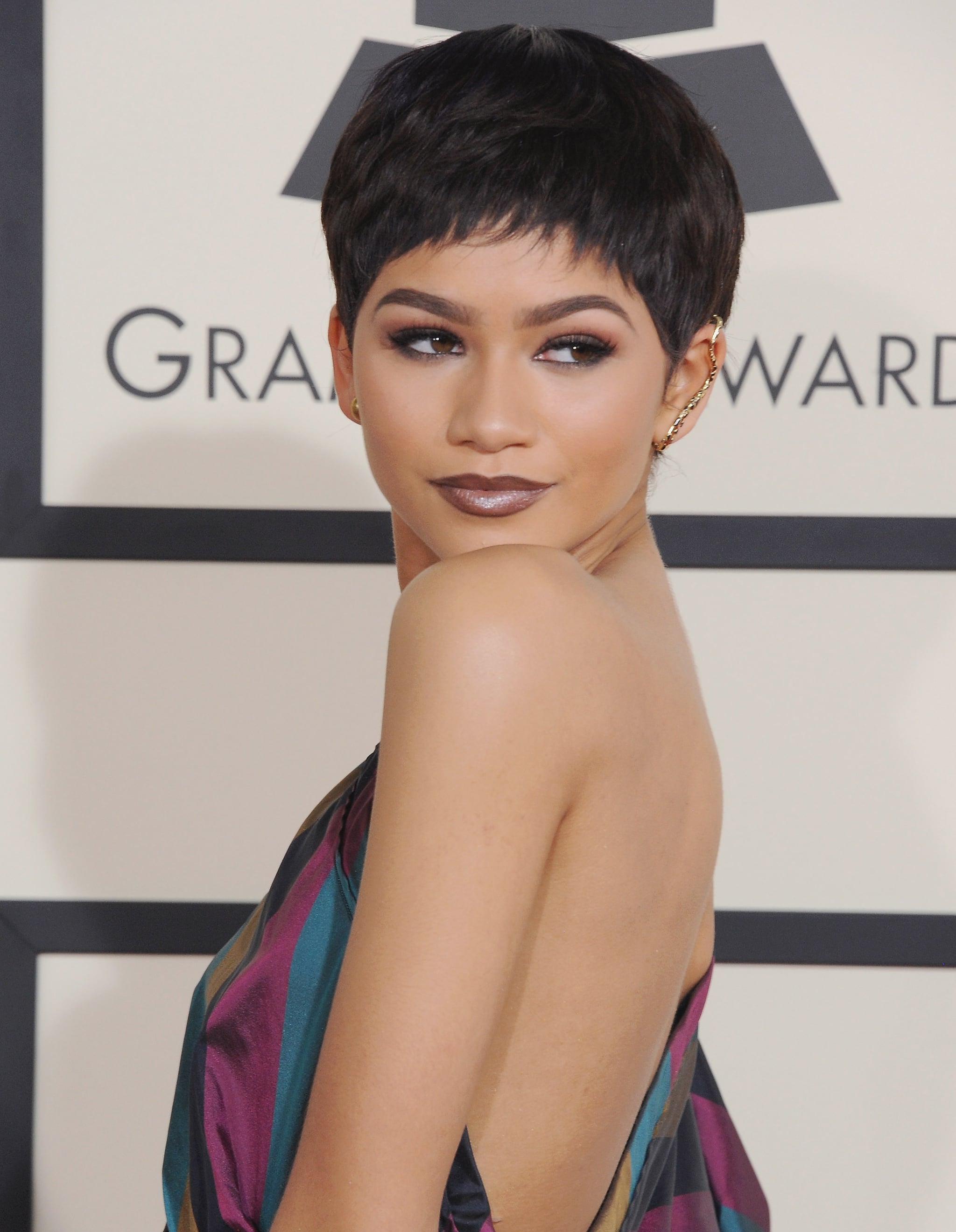 Zendaya's Complete Hair Transformation  Short hair with bangs, Short afro  hairstyles, Short hair styles