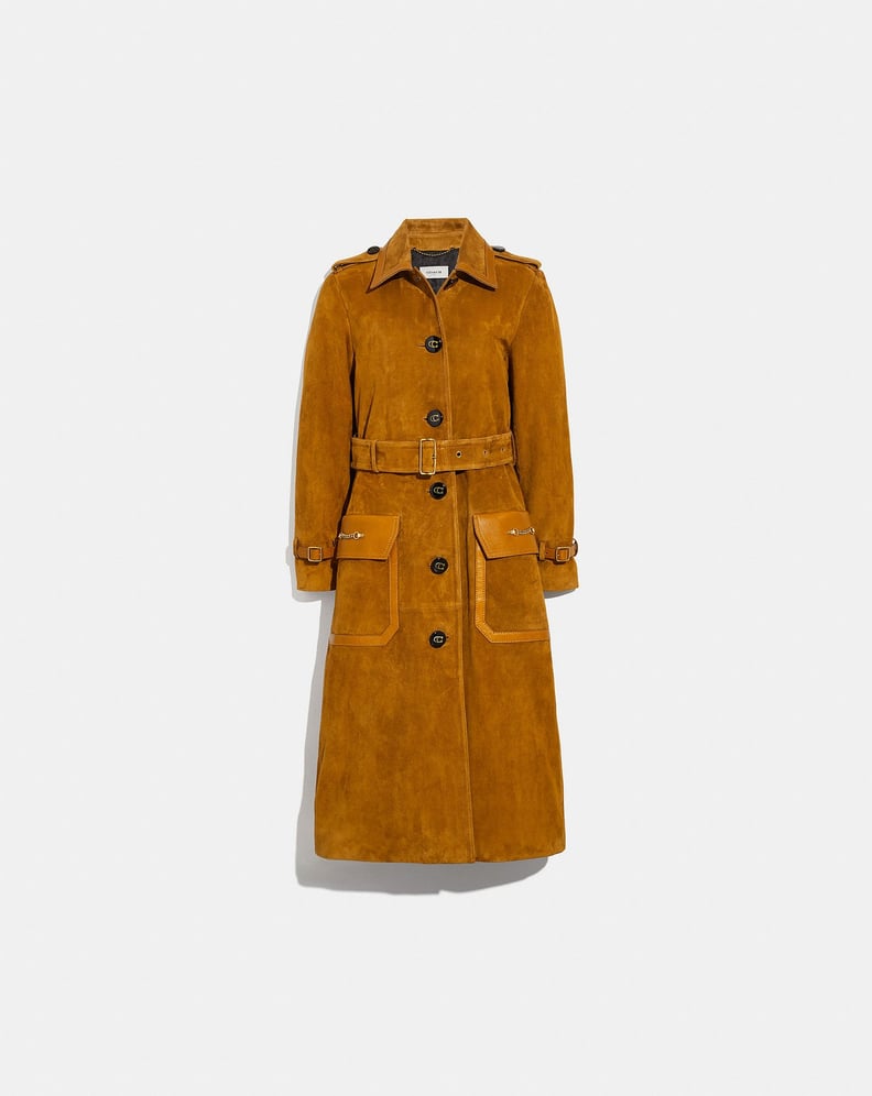 Coach Western Suede Trench Coat