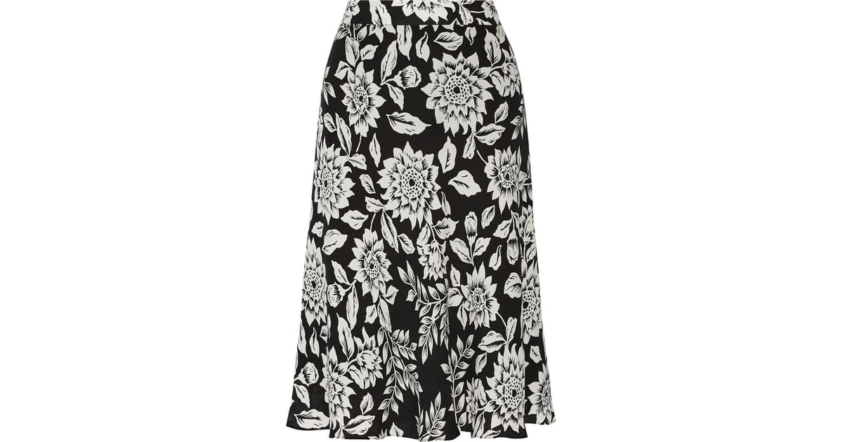 Theory Follett floral-print silk skirt ($325) | Michelle Obama Wearing ...