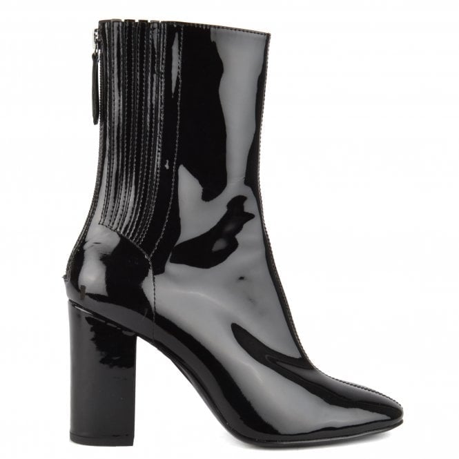 Ash Jasmin Heeled Boots Black Patent Leather