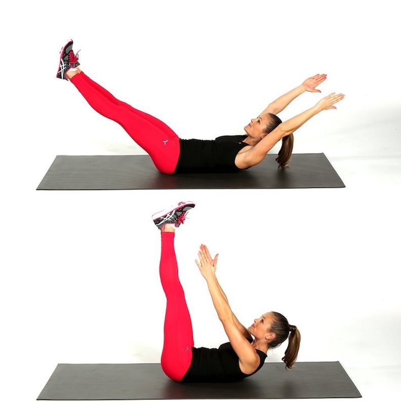 Easy Ab Exercise: Toe-Touch Crunches
