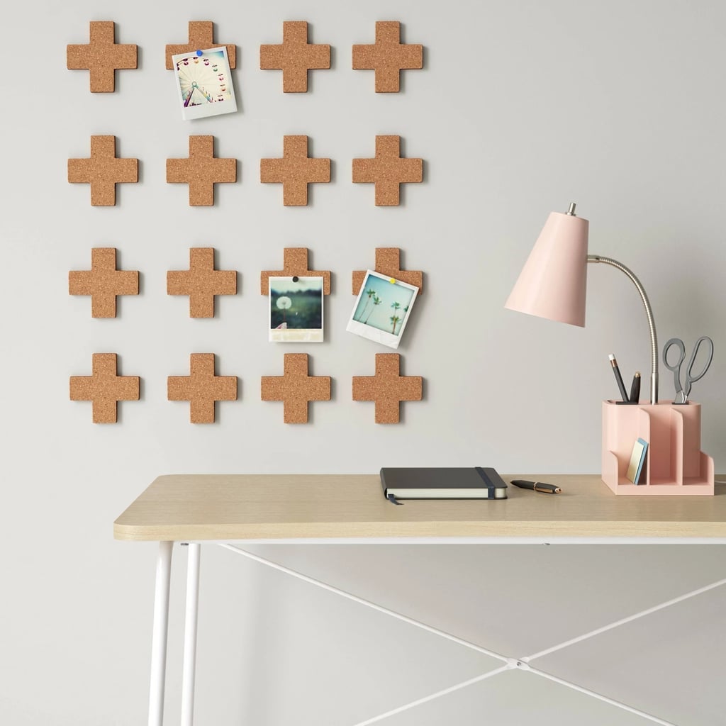 Cork Plus Signs Removable Wall Decal in Light Brown