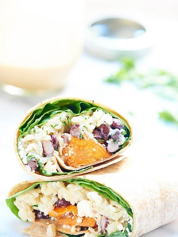 Easy Vegetarian Recipe: Vegetarian Sweet Potato Wrap
