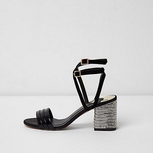 River Island Black Strappy Sandals