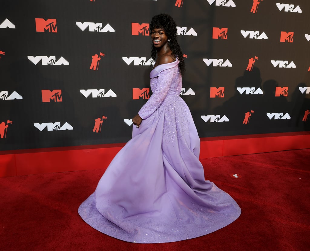 See Lil Nas X's Lilac Atelier Versace Pantsuit at the VMAs