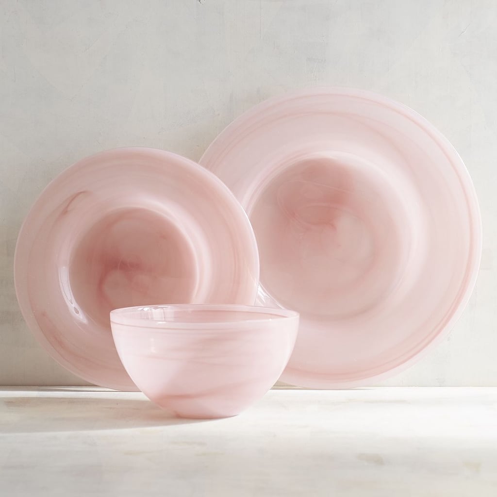 Blush Pink Alabaster Glass Dinnerware ($6, originally $7)
