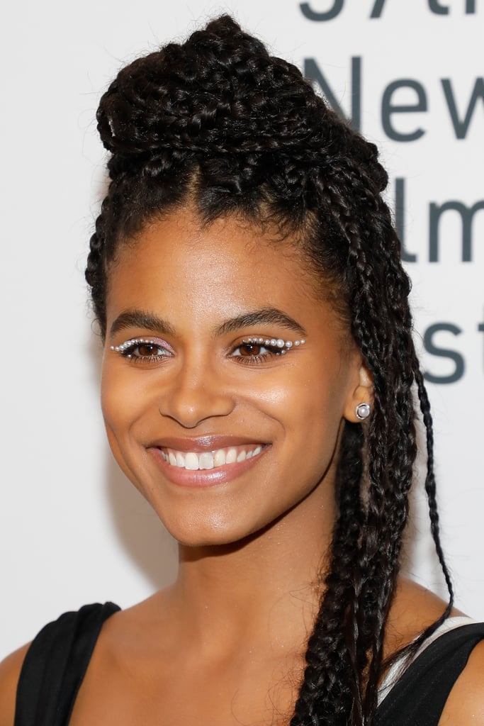 Zazie Beetz's 3D Pearl Eyeliner