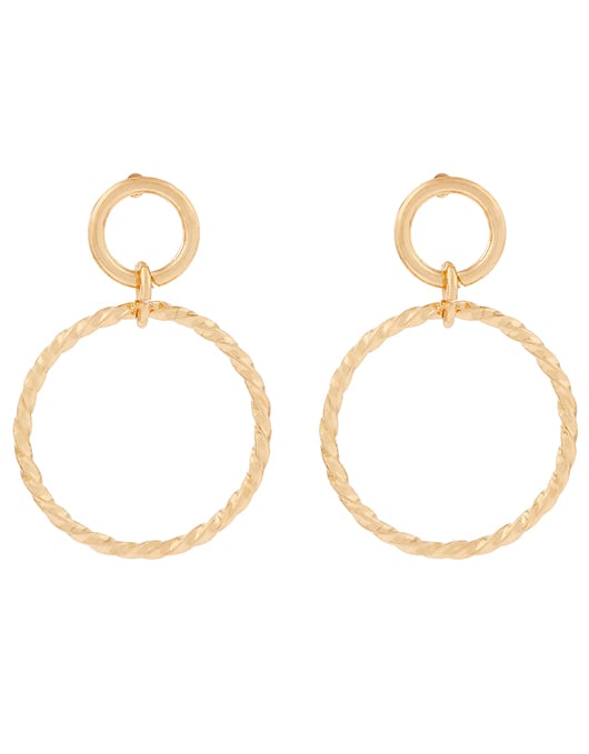 Accessorize Twisted Circle Drop Earrings