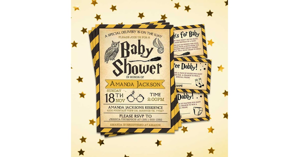 Hufflepuff Hogwarts Harry Potter Baby Shower Invitation 20 Unique