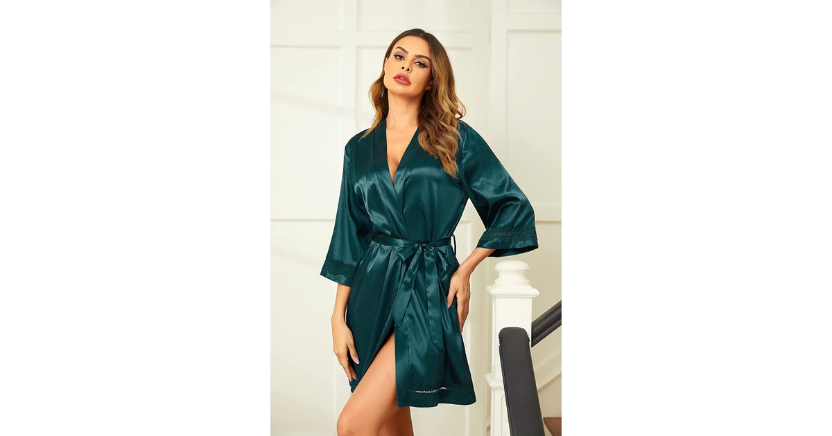 An Elegant Find Ekouaer Womens Lace Trim Kimono Style Short Satin Robe Sleepwear Cheap Ts 