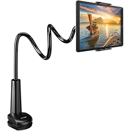 Tryone Gooseneck Mount Holder/Stand Compatible with Tablets and Phones  — Black (27.5-inch)