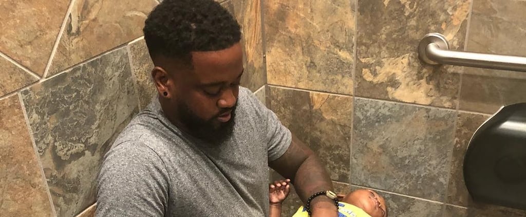 Dad Sends Powerful Message With a Photo of How He's Forced to Change His Son's Diaper