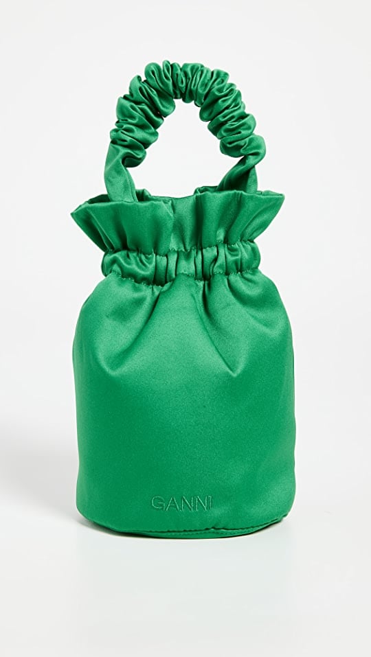 A Designer Bag: Ganni Occasion Ruched Top Handle Bag